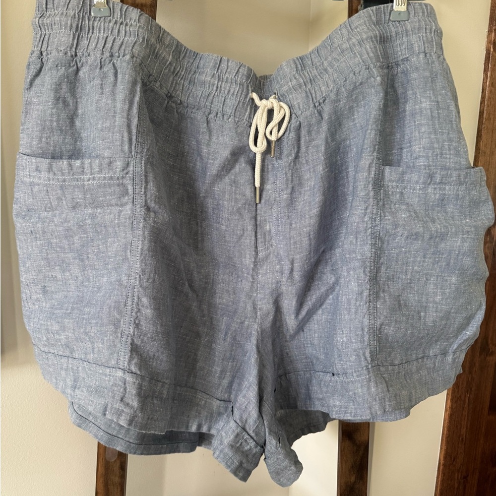 Athleta Cabo Linen 4” Shorts SZ 26